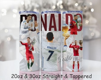 Ronaldo Soccer Legend Tumbler Wrap PNG \ Champion Design (Digital Download)