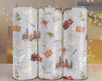 Inspired Harry 20oz Tumbler Wrap PNG - Custom Wizarding World Drinkware