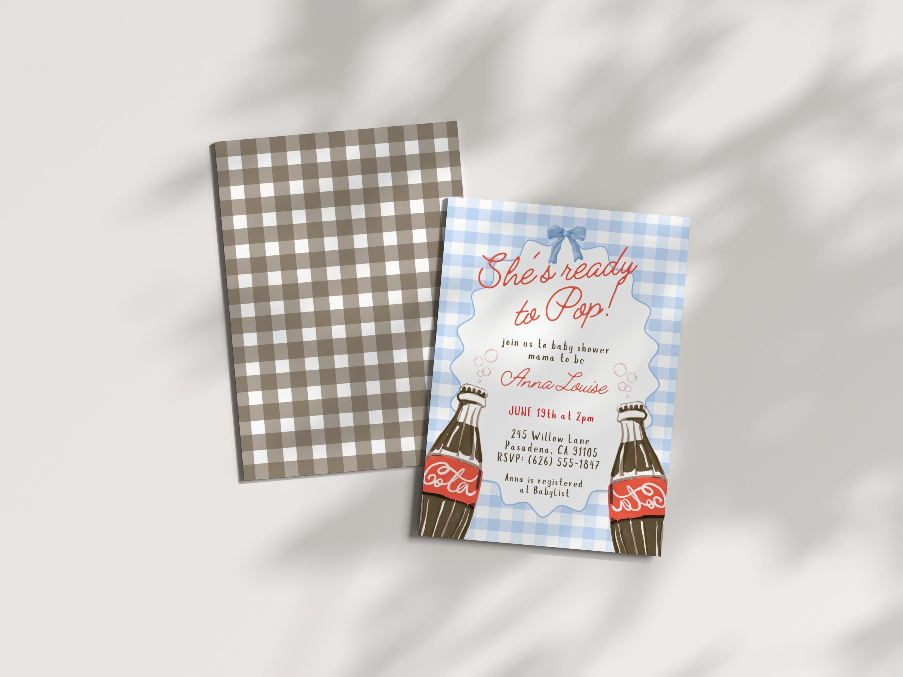 Coca Cola Icon Raffle Coca Cola Diaper Raffle Card, Soda Pop Baby Shower (canva Editable ...