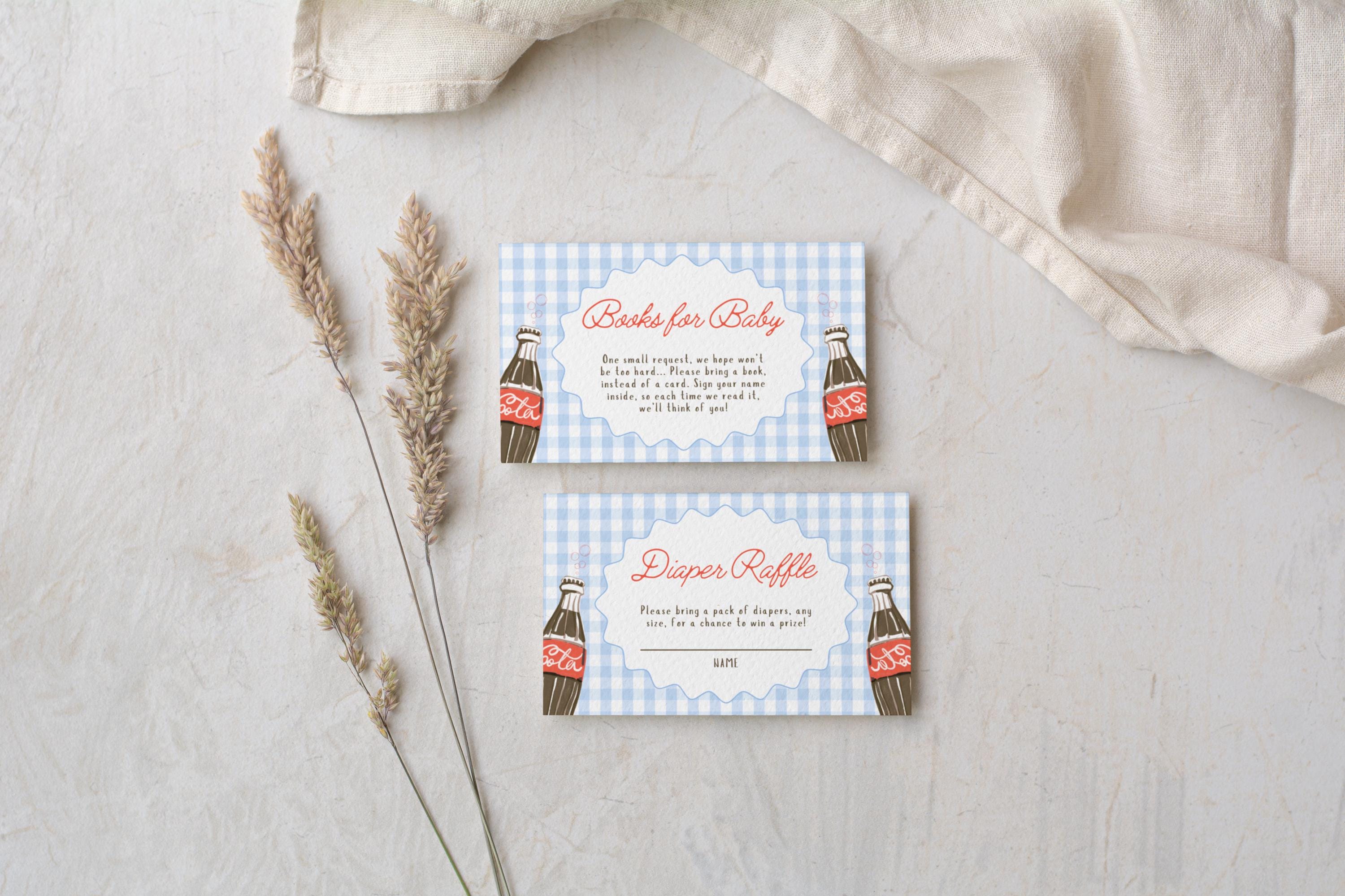 Coca Cola Icon Raffle Coca Cola Diaper Raffle Card, Soda Pop Baby Shower (canva Editable ...
