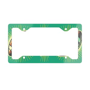 Vibrant Metal License Plate Frame, Unique Car Accessories, Personalized Gift, Fun Decor, Auto Gifts, Car Enthusiast Fashion
