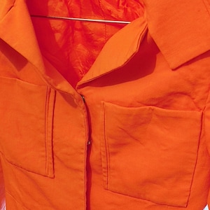 Rare Blazer vintage Gianni Versace Couture vivid orange – M Size – Made in Italy