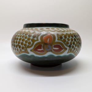 Antique Gouda Pottery Vase - PZH 1921 Signed Johanna de Gruijl | Dutch Art Nouveau Ceramic | Hand Painted Vintage Decor | Collectible Vase
