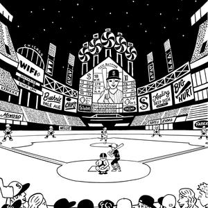 Guaranteed Rate Field Hand-Drawn Art Print