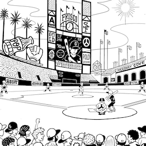 Oracle Park Hand-Drawn Art Print