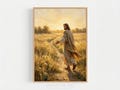 Jesus Walk With Me. Christian Wall Art. John 14 Christ on Summer Path Inviting Hand Golden Field. Oil Painting Faith Decor Digital Print product logo