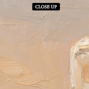 The image is a close-up of a textured surface, possibly a painting or canvas, with a small, white, rectangular shape in the bottom right corner.
