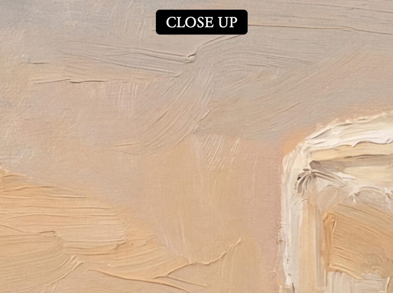 The image is a close-up of a textured surface, possibly a painting or canvas, with a small, white, rectangular shape in the bottom right corner.