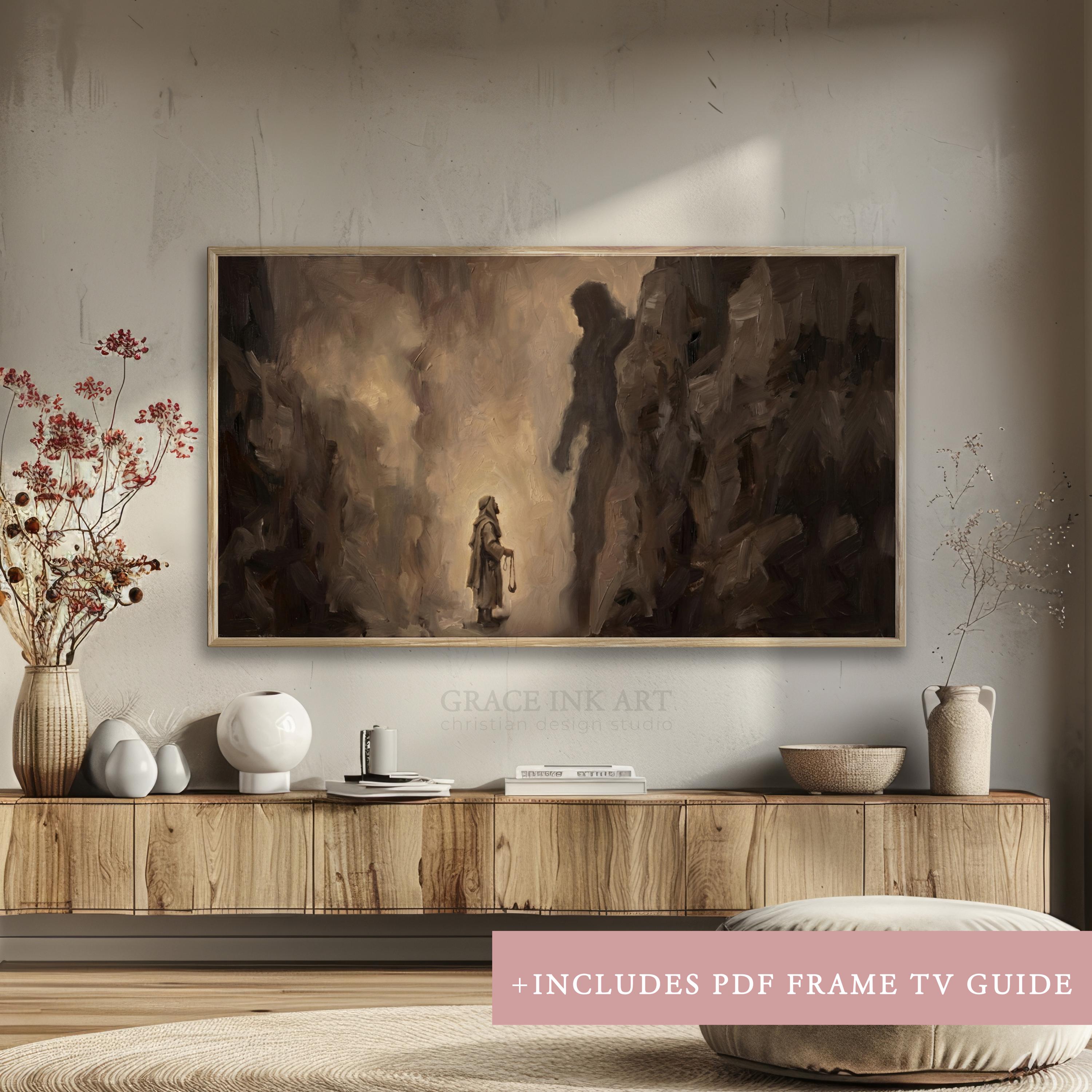 Goliath Frame Rack David and Goliath Samsung Frame TV Christian Art. Smart TV Art ...