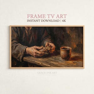 Samsung Christian Frame TV Communion Bread and Wine Art. Last Supper Scene. Scripture Faith Decor. Biblical Symbol Digital Download