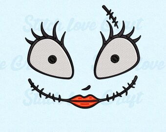 Sally Face Embroidery Design: Halloween Nightmare, Christmas Movie (Multiple Sizes & Formats)