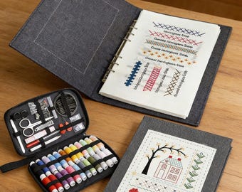 Set di libri di ricamo, strumento per cucire a punto croce, adatto ai principianti per imparare il libro di lavoro di ricamo
