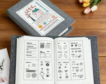 Libro di esercizi per ricamo, kit fai da te per ricamo, libro guida per punto croce, adatto per principianti che imparano il ricamo