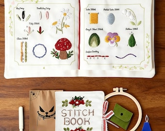 Set di libri di ricamo con motivi floreali, libro di esercizi fai da te per punto croce, adatto per principianti che imparano il ricamo