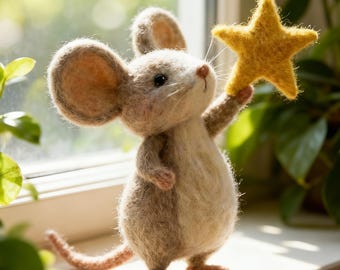Topi in feltro fatti a mano, statuette di topi personalizzate, decorazioni per la casa, regali creativi