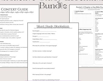 Bible Study Template Bundle | Inductive Word Study (PDF)