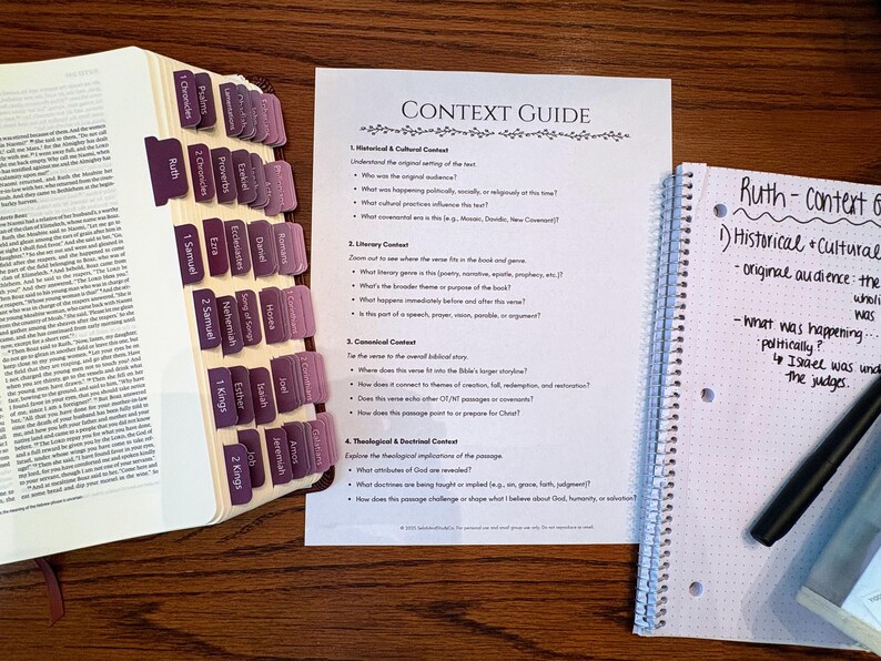 Bible Study Context Guide | Printable Scripture Study Tool (PDF) - Etsy