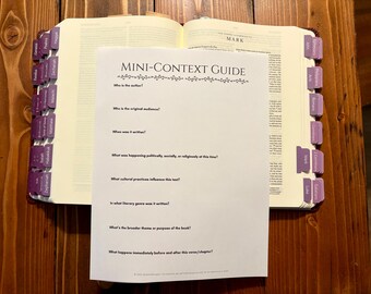 Bible Study Context Guide | Inductive Scripture Worksheet (Printable PDF)