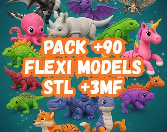 Paquete masivo de archivos STL 3D / Más de 90 archivos digitales de alto detalle para impresión 3D / Licencia comercial