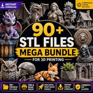 Planter STL Bundle for 3D Printing, 90+ Resin and FDM Files, Succulent Pot, Hand and Face Planters, Commercial Use Digital Download