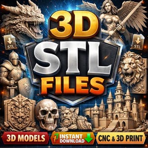 Megapaquete de modelos STL 3D / Más de 90 archivos digitales, impresión 3D