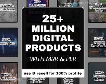 Paquete de más de 25 millones de productos digitales / Derechos de reventa MRR y PLR