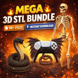 3Dプリント用3MFファイル | 高精細3D STLファイル メガバンドル | CNC用3D STLファイル | 商用ライセンス | デジタルダウンロード