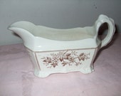 Vintage Johnson Bros. Gravy Boat quot Sylvan Brown quot