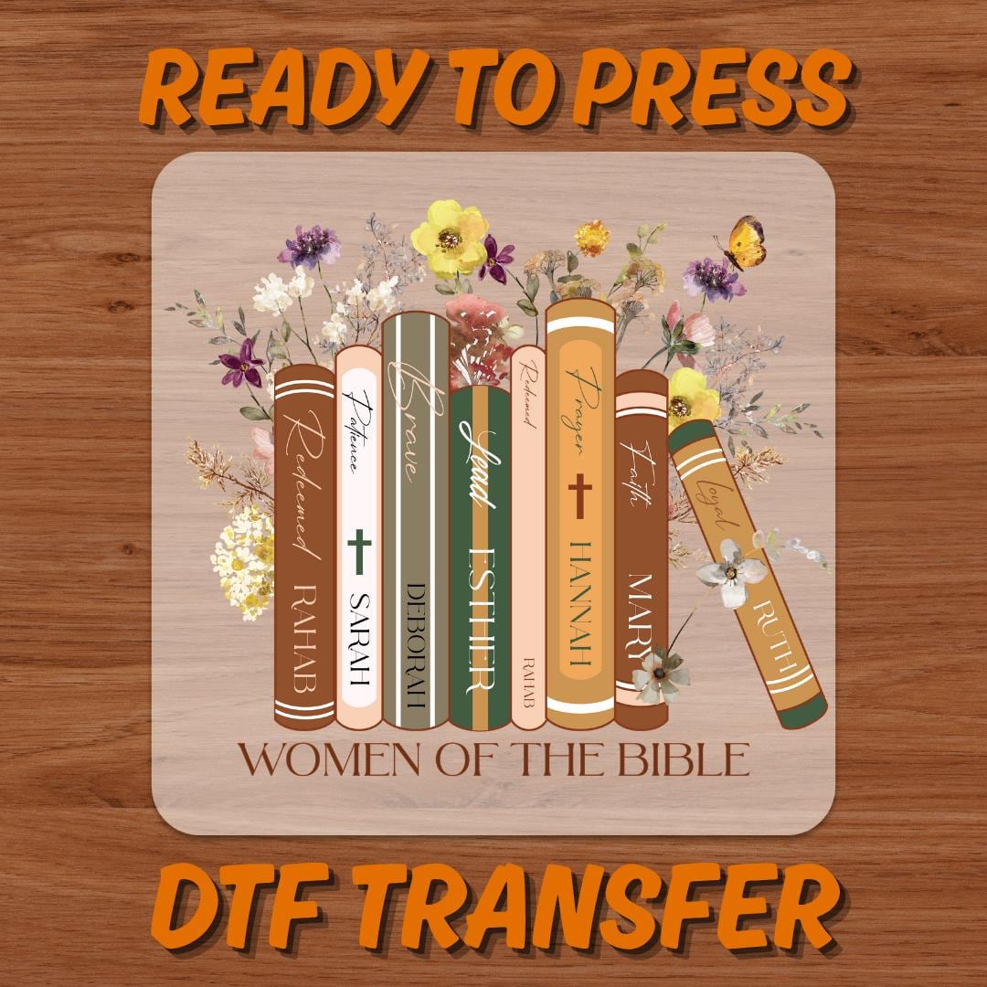 Floral Women of the Bible DTF Transfer, Ready to Press Christian Faith ...