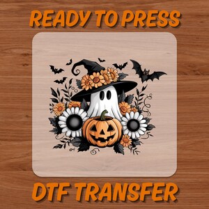 Ghost Witch DTF Transfer: Funny Halloween Shirt Print
