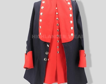 イギリス軍のレッドコート衣装：18世紀のウール製独立戦争時の制服