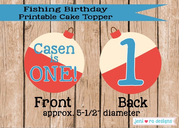 Fishing Birthday, Printable Cake Topper, Smash cake decoration, OFishally One, Gone Fishing, Fishing Birthday Decorations, Personalized Il_570xn