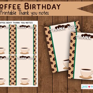 Coffee Birthday Party, Printable Decor set, Coffee invite, Coffee mugs, Coffee break, Coffee beans, Coffee party decor, Personalized image 7