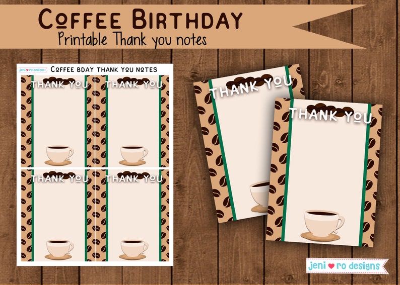 Coffee Birthday Party, Printable Decor set, Coffee invite, Coffee mugs, Coffee break, Coffee beans, Coffee party decor, Personalized image 7