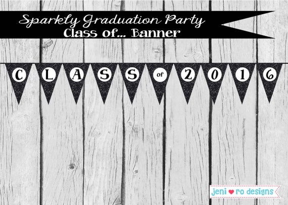 Sparkly Graduation Party, Printable Class Banner, Party banner, Grad banner, Graduation party, Mizzou, Black and Gold, Custom Il_570xn