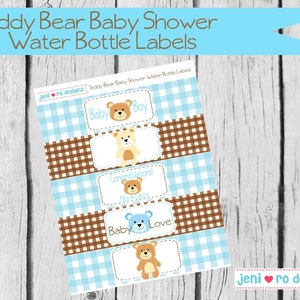 Teddy Bear Boy Baby Shower Printable Party Set Baby Shower - Etsy