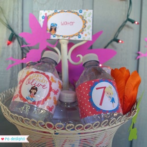 Garden Fairy Birthday, Printable Party Set, Fairy Birthday Invite ...