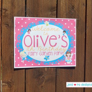 Garden Fairy Birthday, Printable Party Set, Fairy Birthday Invite ...