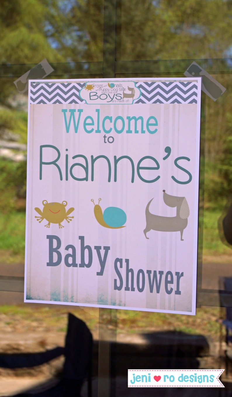 Frogs Snails and Puppy Dog Tails Baby Shower Printable Etsy