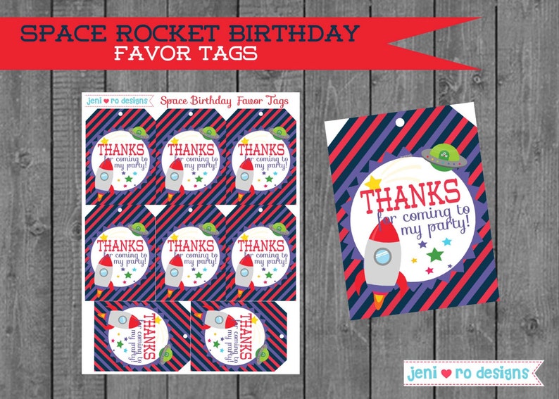 Space Rocket Birthday, Printable Party Set, Birthday invite, Space Birthday Decorations, Outer Space, Rockets, Planets, Personalized image 5