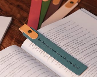 Personalized Leather Bookmark Gift, Custom Engraved Bookmark, Handmade Leather Bookmark, Unique Gift for Book Lovers, Reader Gift