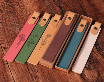 Leather Bookmark Personalized, Custom Engraved Bookmark, Bookmark Gift, Book Lover Gift, Reader Gift, Handmade Bookmark