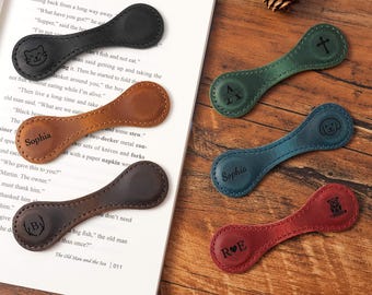 Segnalibro magnetico personalizzato in pelle, segnalibro personalizzato con incisione, regalo per lettori