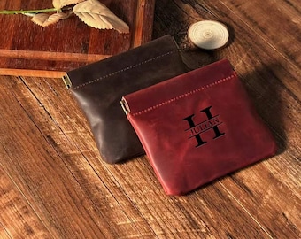 Personalized Leather Rosary Pouch for Men, Catholic Gift for Son or Dad, Compact Case for Rosary That Combines Faith & Everyday Carry