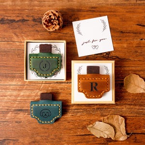 Personalized Leather Magnetic Bookmark, Bookwarmers gift, library gift, book accessories