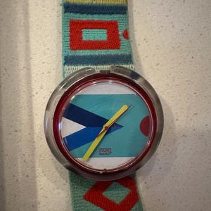 Rare 1990 Pop Swatch PWR105 Kaleidoscope watch