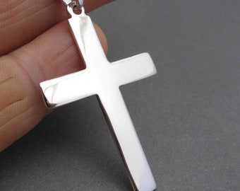 Or Argent Sterling BABY plat Crucifix Cross Charme Italien religieux Collier