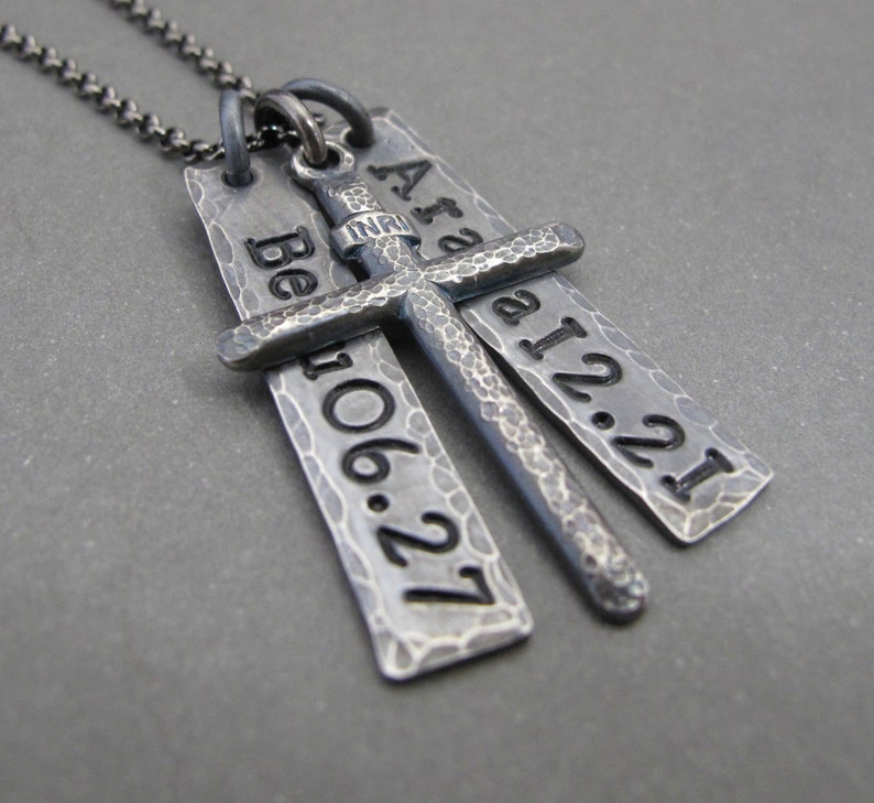 Personalized Cross Necklace for Men Custom Engraved Name Etsy