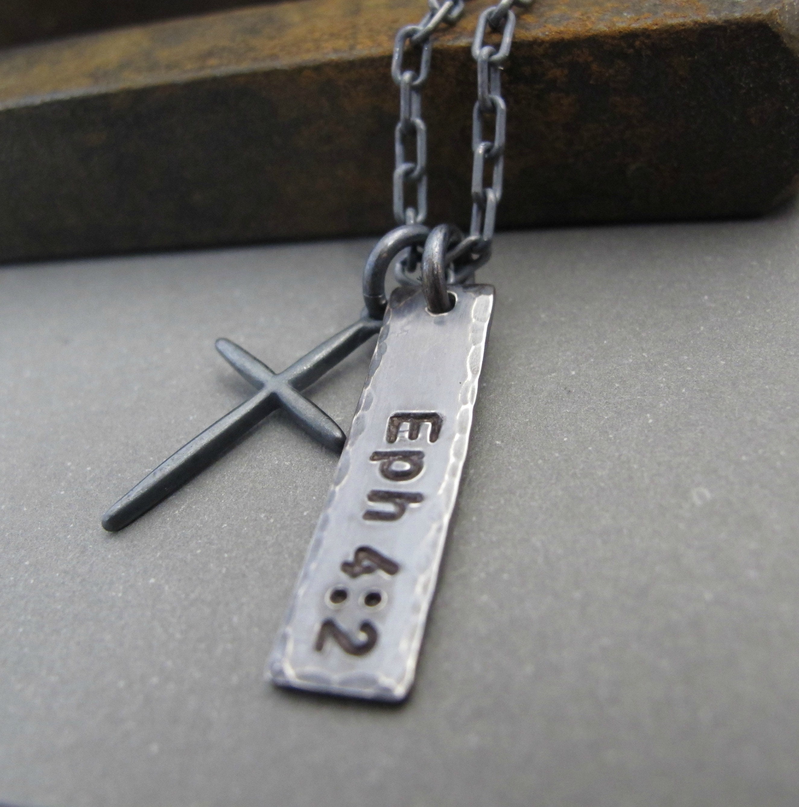 Mens Cross Necklace Mens Jewelry Mens Necklace Cross Etsy