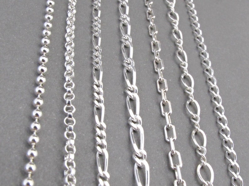 925 Silver Chain >> Sterling Silver Chain 925 Rollo Chain Ball Chain Curb Chain Figaro Chain Necklace Jewelry Supplies Men Women 925 Silver Chain >> Sterling Silver Chain 925 Rollo Chain Ball Chain Curb Chain Figaro Chain Necklace Jewelry Supplies Men Women